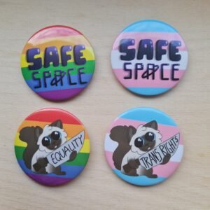 Safe space / Equality / Trans rights, pinssi